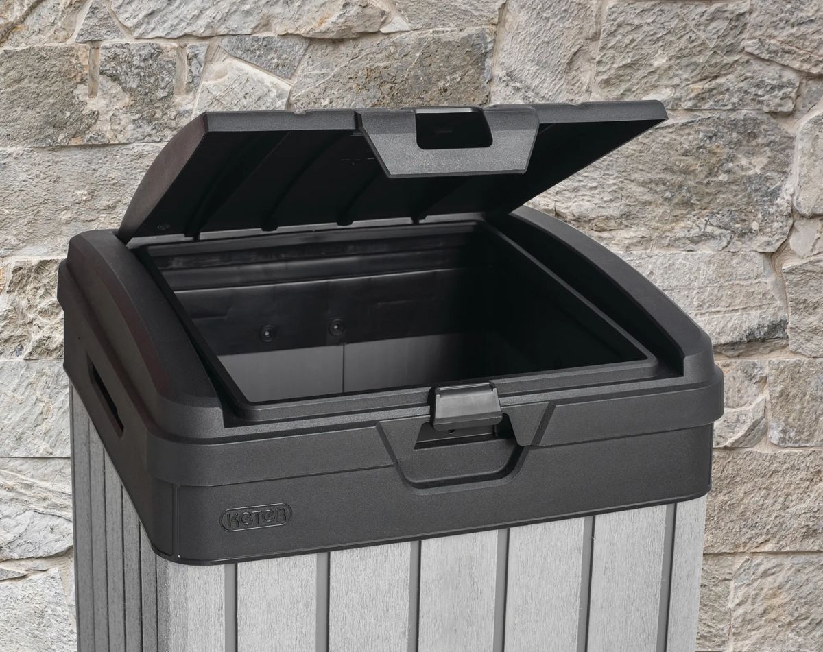 Darwin Gray Outdoor Trash Can - Keter US