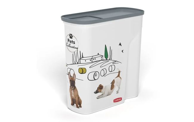 מיכל אחסון מזון יבש לחיות מחמד 6 ליטר - עיטור כלב