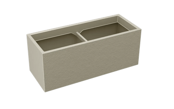 עציץ מלבני כרמל - חול - אדניות וערוגות לגינה ולמרפסת מפלסטיק