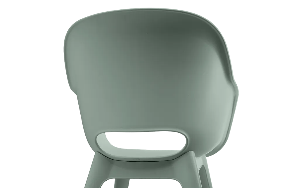 Akola Kuipstoel - set van 2 - 55x56x80cm - Vintage groen