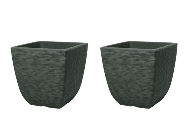 Cotswold Square Planter 38cm Set of 2 - Marble Green