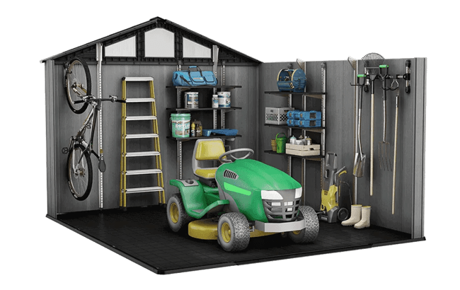 Achetez l’abri de jardin Stronghold 10 pi x 22,5 pi (3,04 m x 3,50 m) en graphite – Keter Canada
