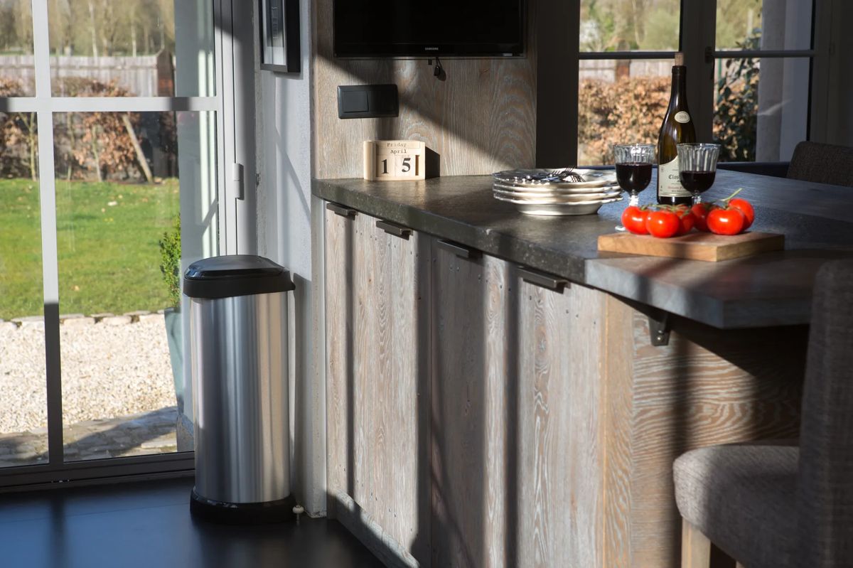 Decobin Push Prullenbak 40L - Zilver