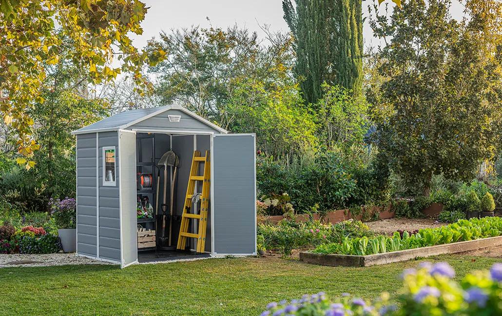 Keter Manor 6' x 8' Resin Storage Shed - Thumbnail 4