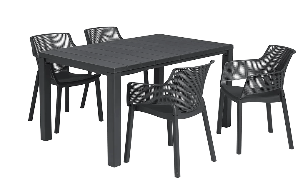 Fauteuil Elisa - Lot de 6 - Graphite