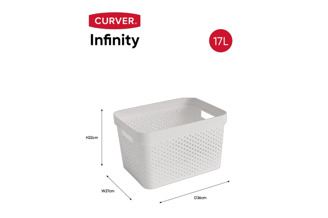 Infinity Dots Opbergbox 17L - Wit
