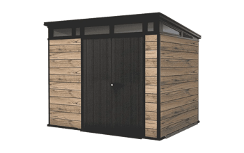 Signature 9x7 Storage Shed - Pine Brown - Large Sheds