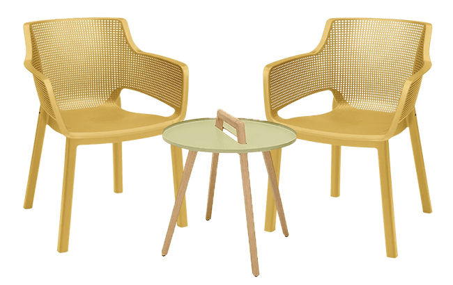 סט אליסה בלקוני - צהוב חרדל