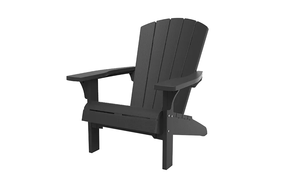 Troy Adirondack Stühle mit Luzon Tisch – 81x80x96,5 cm - Grau