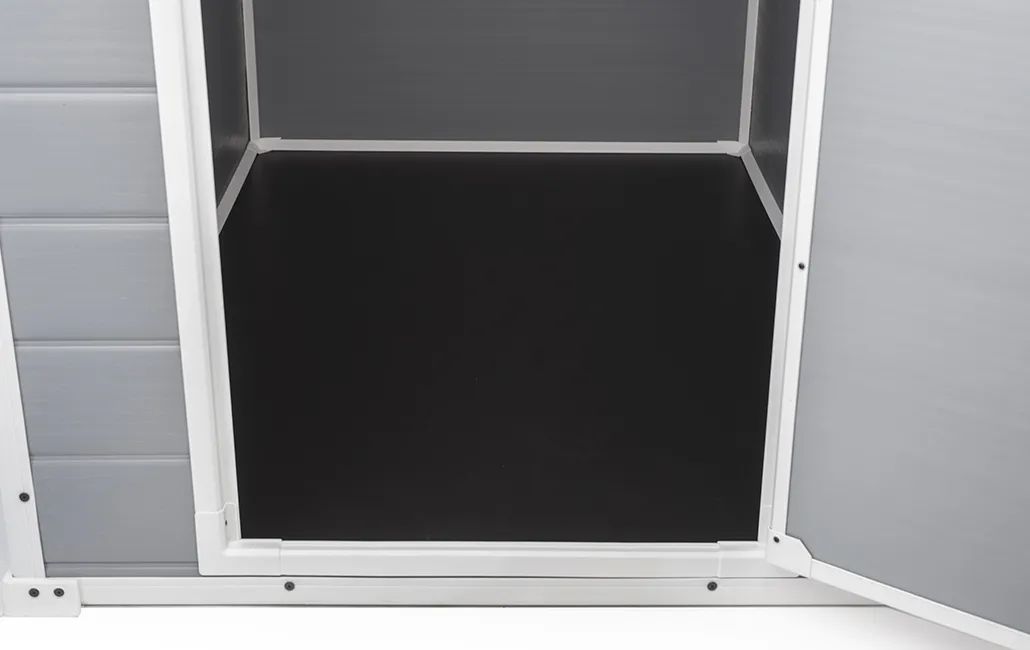 Caseta de exterior Manor 4x3 - 129x103x196 cm y 1,1m2 - Gris