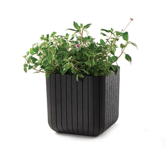 Set 2x Macetero Polyal Wood Planter - 29,5x29,5x29,7 cm y 21,5L