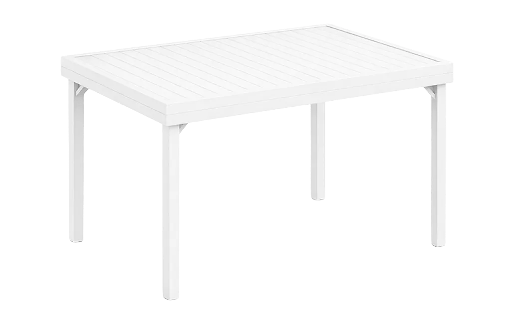 שולחן אלומיניום מדריד נפתח 140/280 - לבן