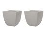 Cotswold Square Planter 38cm Set of 2 - Limestone Grey