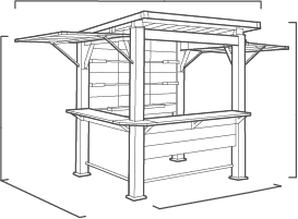 Signature Bar-B-Q Gazebo - PINE