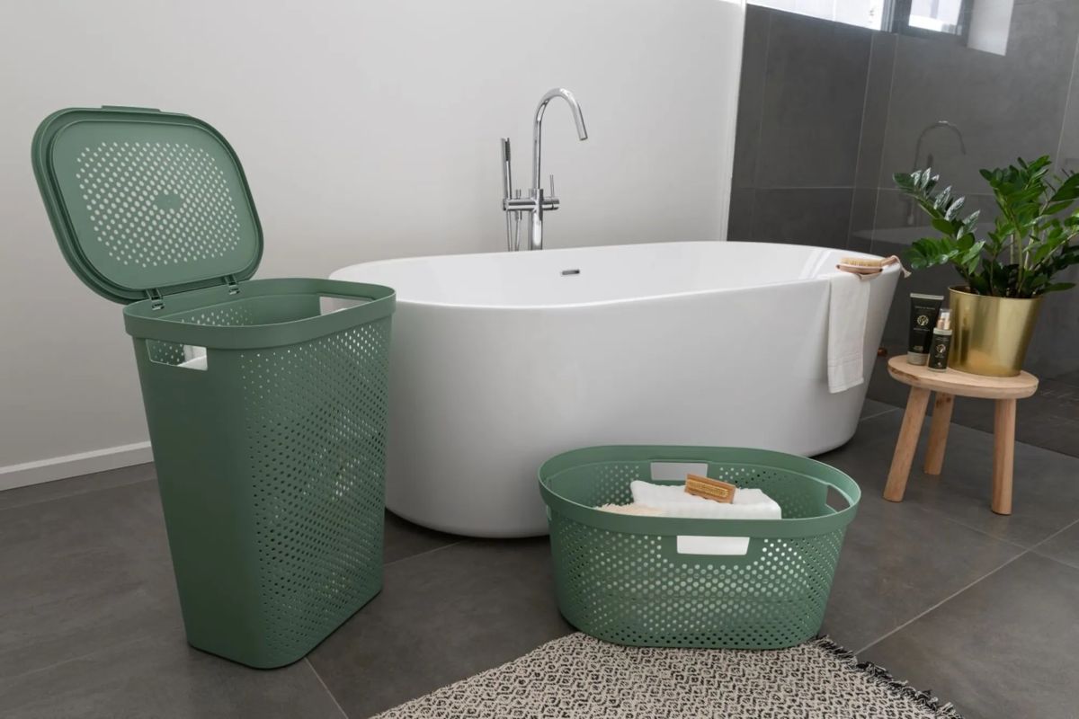 Infinity Dots Wasmand 60L - Groen