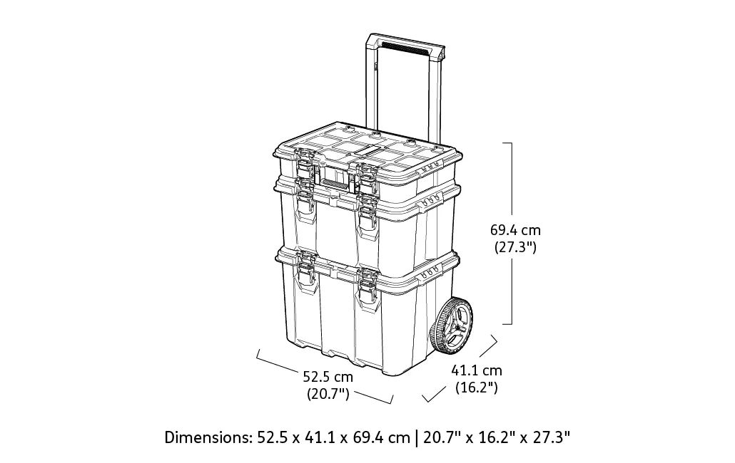 Système de rangement d’outils 3-en-1 - Noir