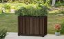 Self Watering Rosewood Brown Tall Rectangular Planter - Keter US