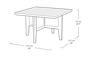 Santiago 8 Seater Dining Set - Grey