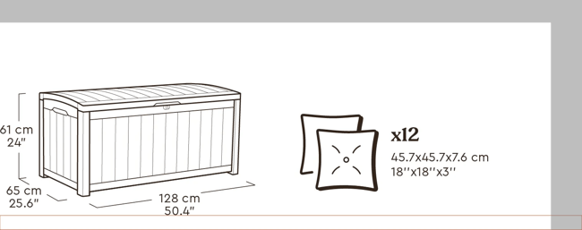 Glenwood Brown 101 Gallon Storage Deck Box - Keter US