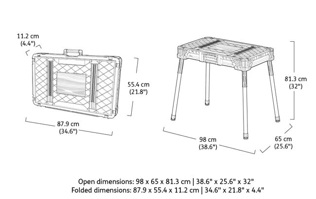 Banco de trabajo plegable Ultimate - Negro