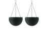 Graphite Hanging Sphere Planter & Flower Basket (Set of 2) - Keter US