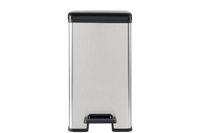 פח אשפה סלים עם פדל 25 ליטר - כסוף