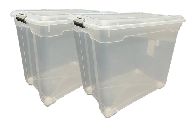 ארגז נע מובר 79 ליטר XXL - שקוף\לבן