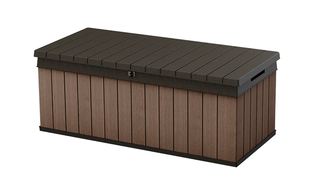 Arcón de exterior Darwin - 142,5x65,3x54,5 cm y 380L - Marrón