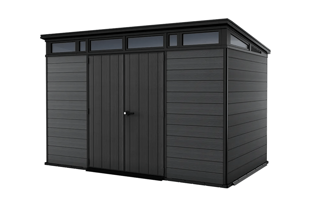 Cortina Graphite Large Storage Shed - 11x7 Shed - Keter US