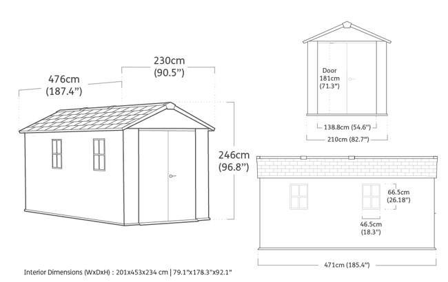 Signature Apex Shed 7.5x15ft - Rosewood