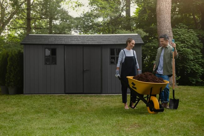 Newton Plus 7515 Tuinhuis - 230x476x246cm - Grijs