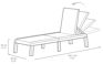 Chaise longue Formentera - Anthracite