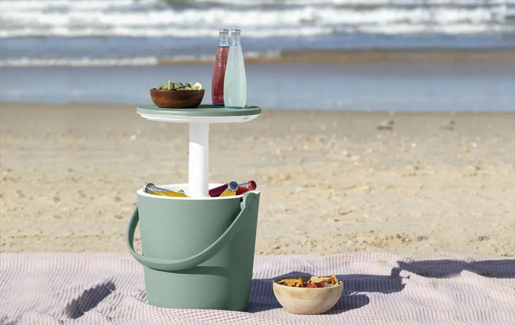 Go Bar 16L Portable Cooler Table - Vintage Green