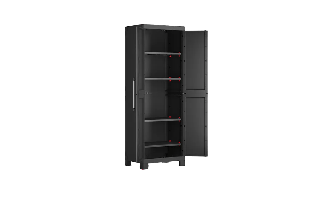 Armario alto de resina Detroit - 182x45x65 cm. - Negro