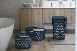 Oceana Wasmand 45L - Blauw - Wasmanden