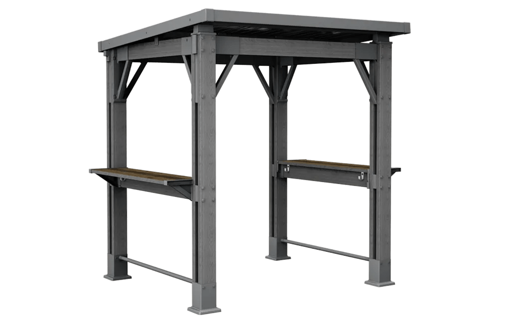 Barbecue Gazebo Signature - 248x200x238 cm - Marron Aspect Noyer