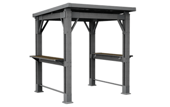 Signature Gril Gazebo - 248x200x238 cm - Walnuss - Summer-Sale