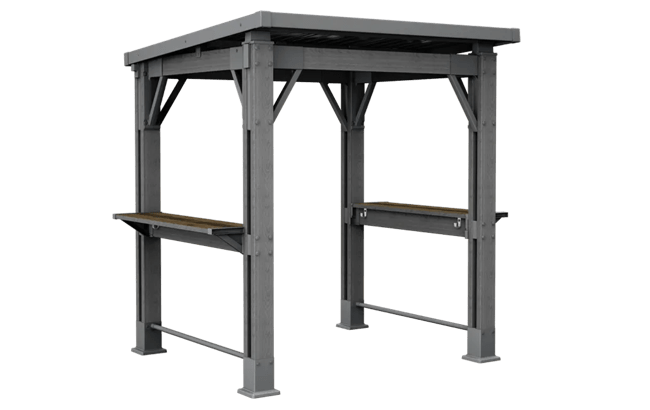 Barbecue Gazebo Signature - 248x200x238 cm - Marron Aspect Noyer