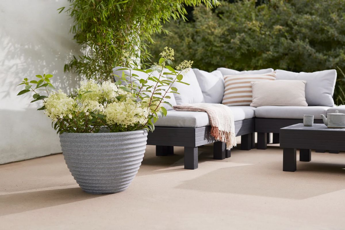 Honey Pot Low Planter 49cm Set of 2 - Alpine Grey
