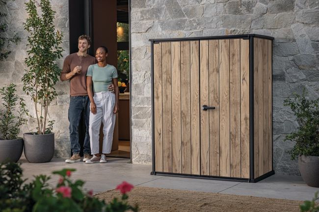 Armoire de jardin High Store+ 1400L - 140x74x170cm  - Marron aspect Douglas