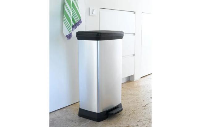 פח אשפה דקו עם פדל 50 ליטר   - כסוף thumbnail