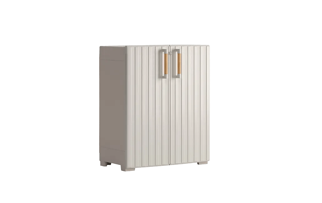 Armario bajo de exterior Groove - 98x45x80cm. - Beige