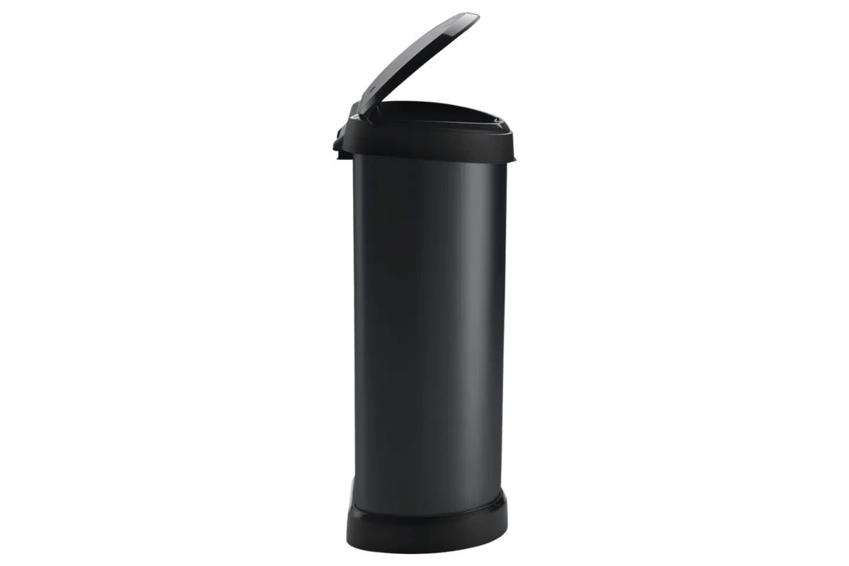 Decobin Push Prullenbak 40L - Zwart