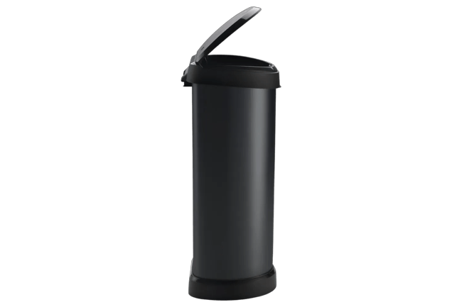 Decobin Push Prullenbak 40L - Zwart