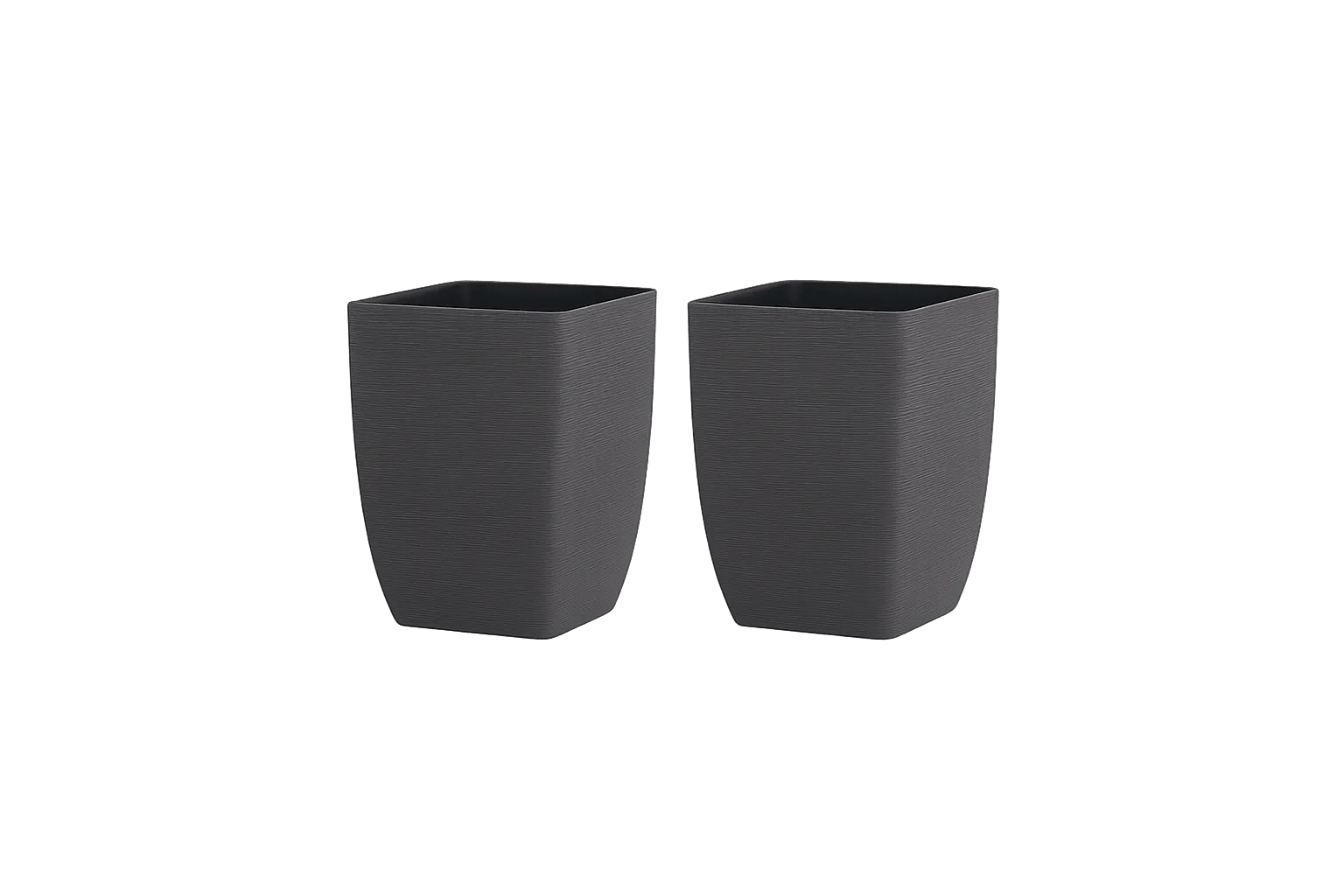 Cotswold Tall Square Planter 33cm Set of 2 - Millstone Grey