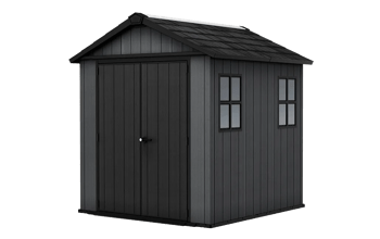 Newton Plus 7.5x7 Storage Shed - Graphite - Medium Sheds