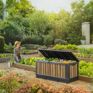 92 Gallon Deck Box Signature Storage Box Oak Brown - Keter US