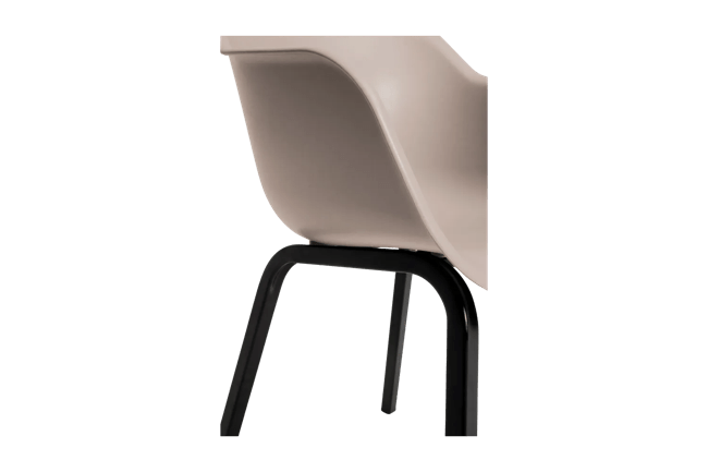 Noa Kuipstoel - 2 stuks - 56,5x55x80cm - Zand