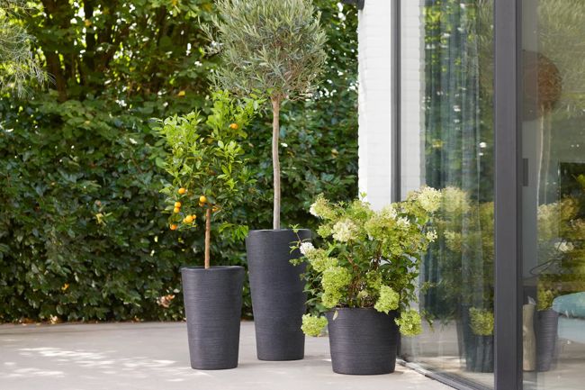 Varese Low Planter 40cm Set of 2 - Granite