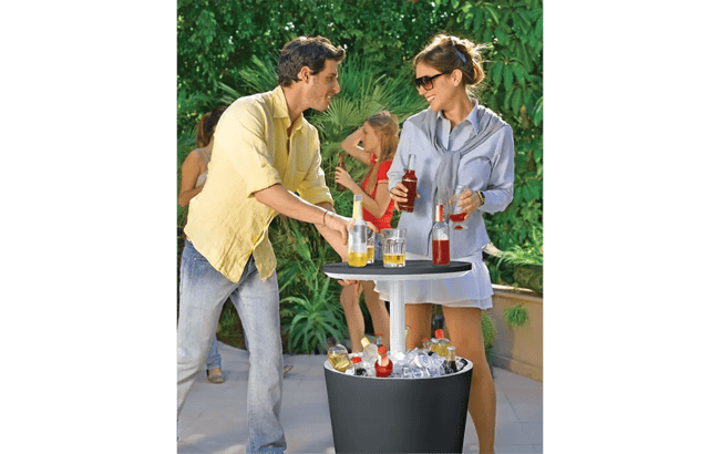 Coolbar Partytisch – 49,5 × 49,5 × 57 cm - Weiss
